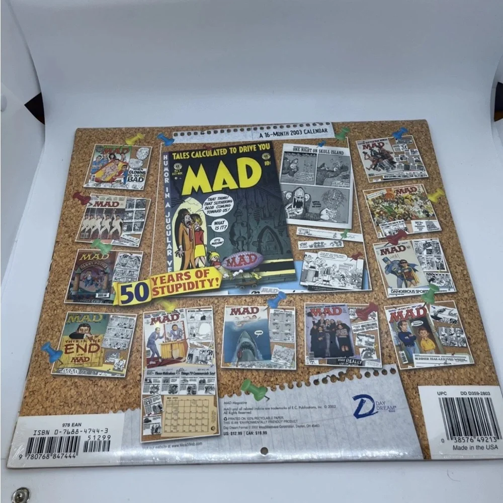 MAD MAGAZINE 50 Years of Stupidity 2002 Calendar Brand New